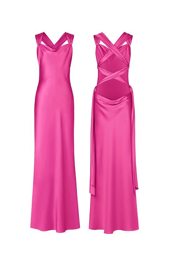 Hot Pink Long Prom Dress New Arrive Party Dress Evening Dress fg7973