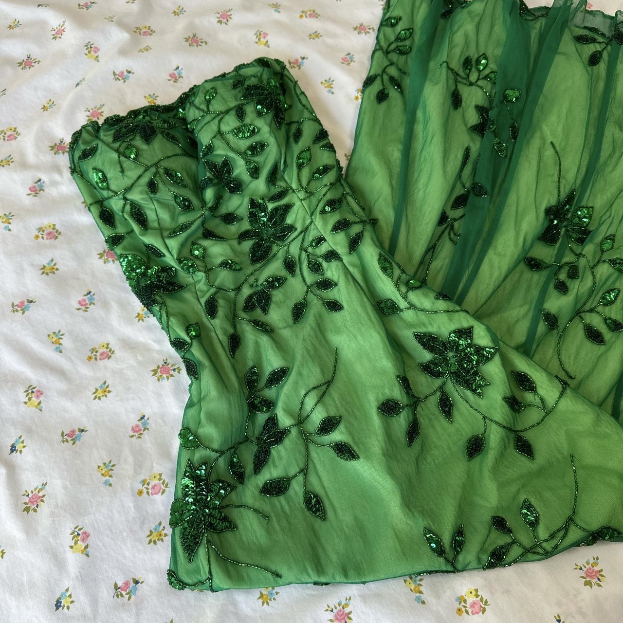 Vintage Women's Green Prom Dress Formal Dress Evening Party Dresses fg7784