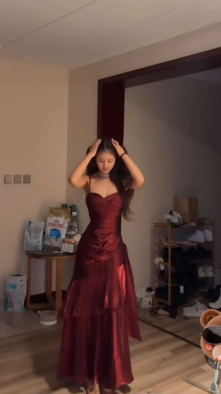 Burgundy Fashion Long Prom Dresses Formal Evening Dress fg7625