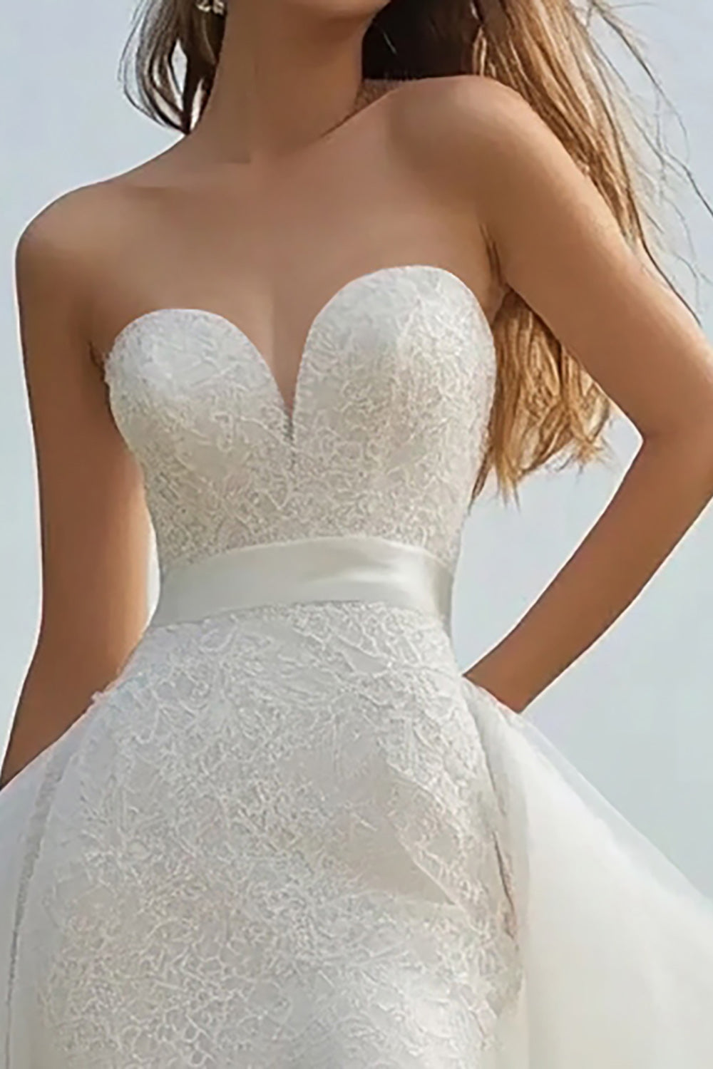 Ivory Strapless Bodycon Graduation Dress with Ruffles