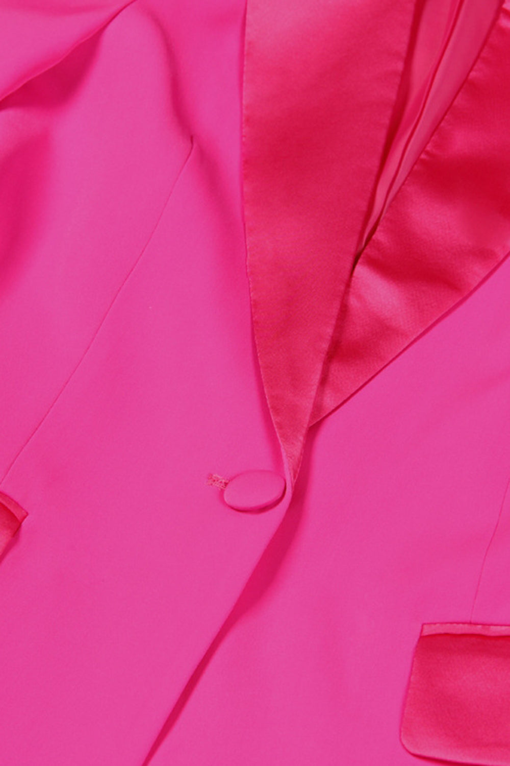 Fuchsia 2-Piece Peak Lapel Women Prom Suits with Feather