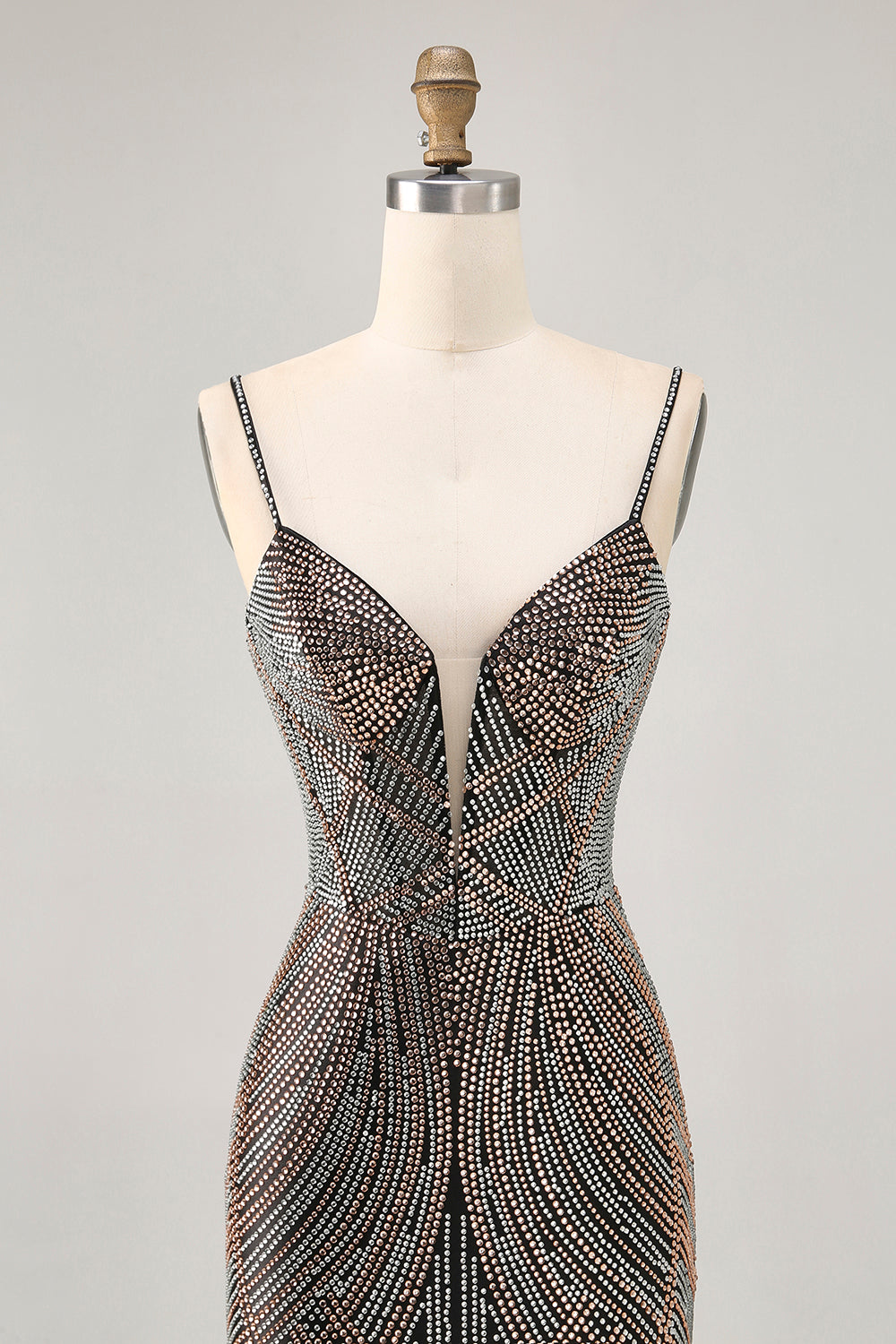 Sparkly Burgundy Bodycon Spaghetti Straps Short Homecoming Dress with Beading