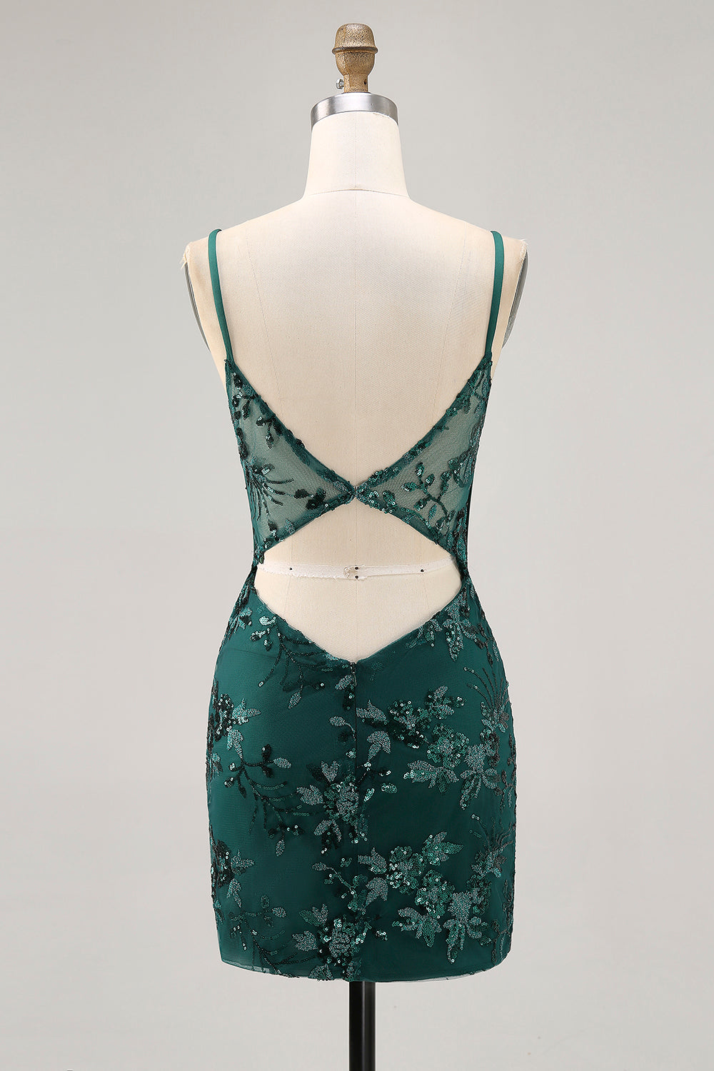 Royal Blue Bodycon Sheer Corset Short Homecoming Dress with Sequins