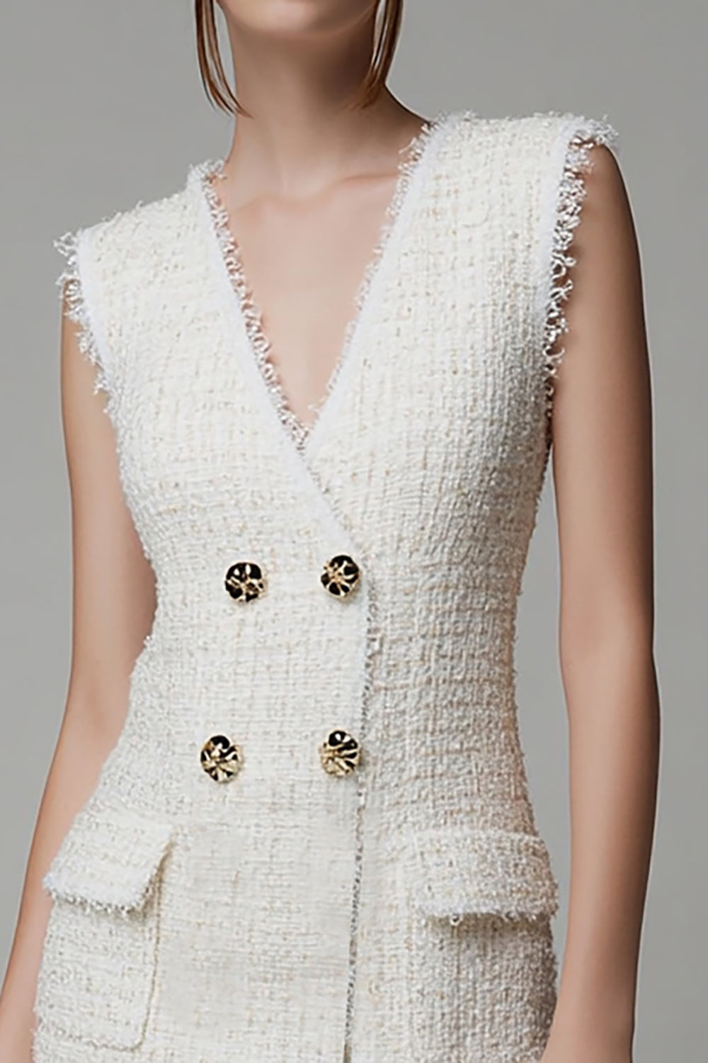 Bodycon Short Ivory Work Dress
