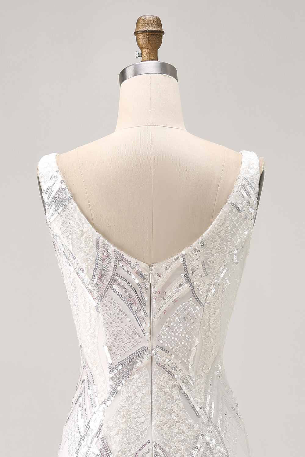 Sparkly White Bodycon Sequins Short Homecoming Dress
