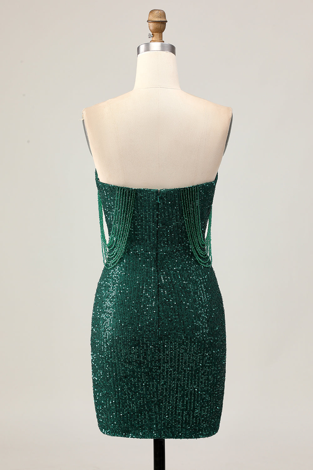 Sparkly Off The Shoulder Dark Green Bodycon Sequins Homecoming Dress