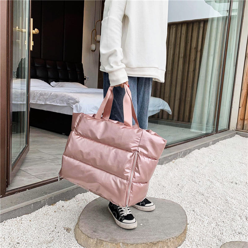 Space Padded Cotton Feather Down Tote Bag