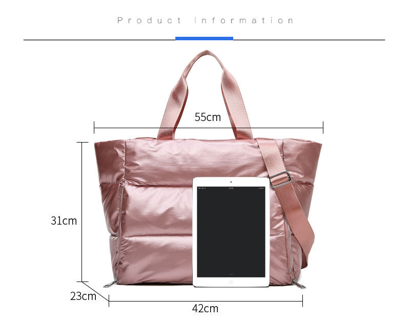 Space Padded Cotton Feather Down Tote Bag