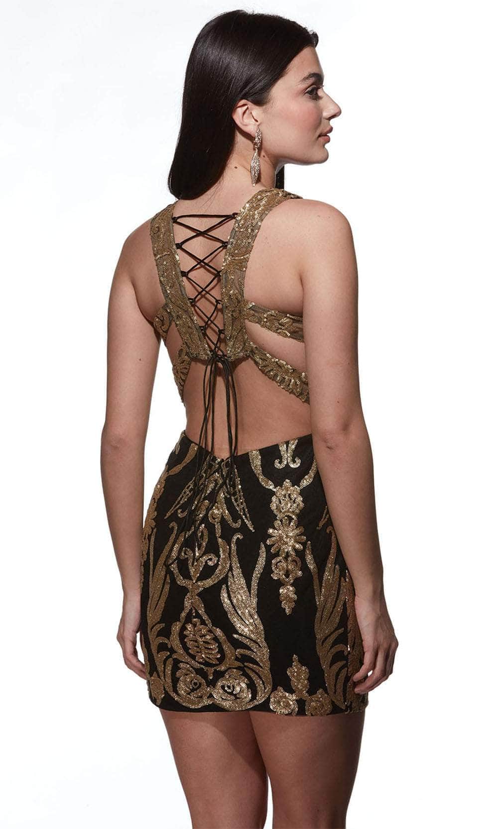Alyce Paris 4894 - Sequin Cutout Back Cocktail Dress