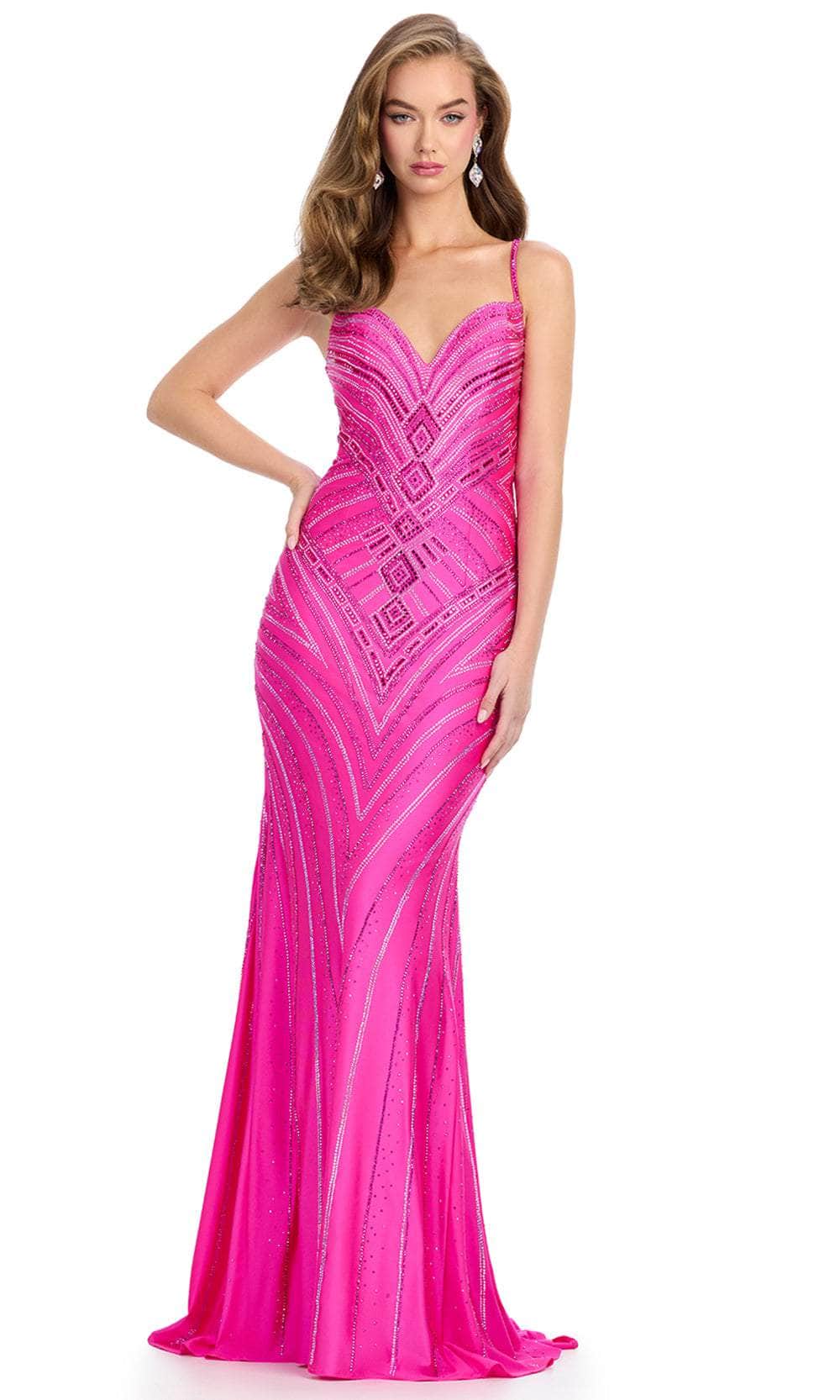 Ashley Lauren 11937 - Sweetheart Neck Art Deco Beadwork Prom Gown Special Occasion Dress