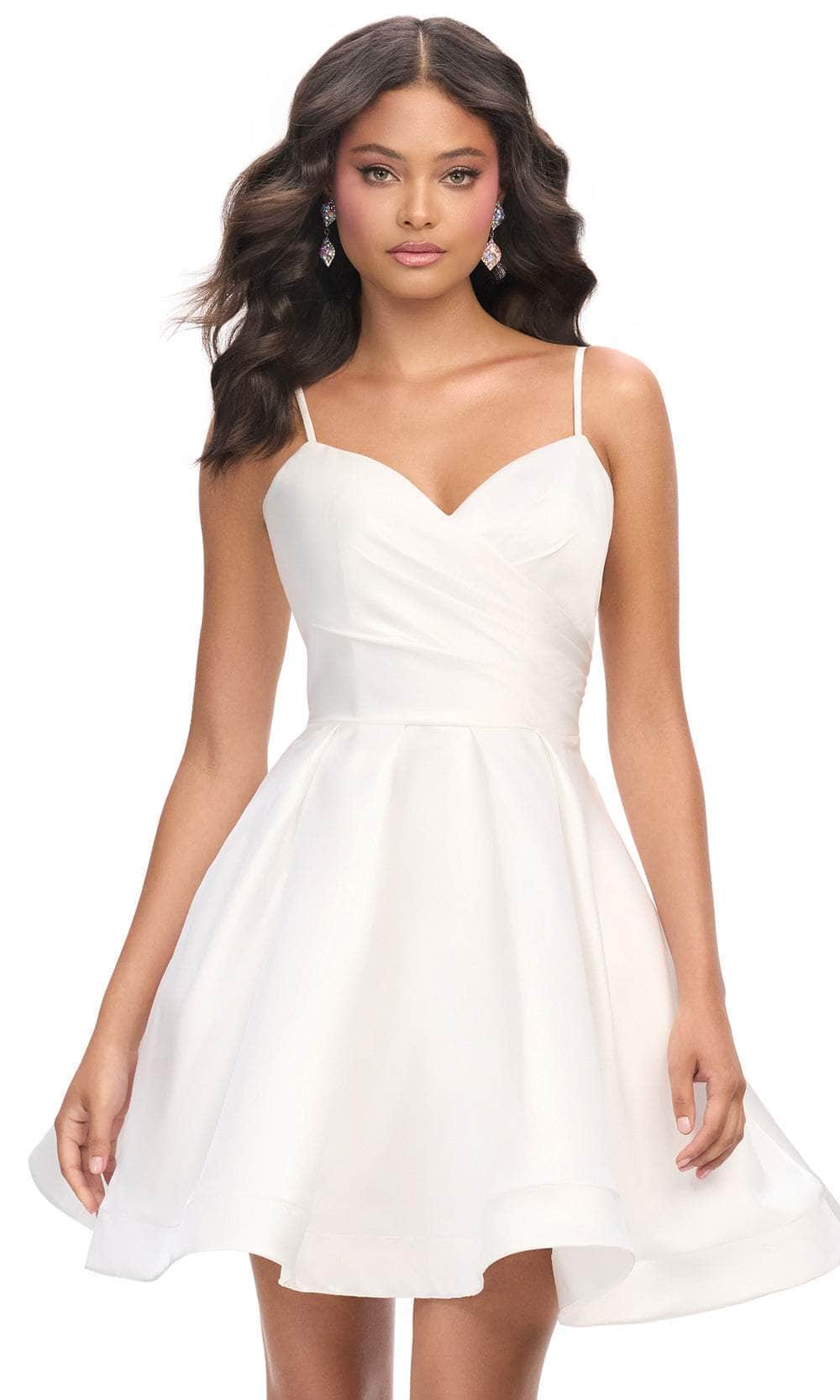 Ashley Lauren 4780 - Sweetheart A-Line Dress Clearance Sale Homecoming Dresses 4 / White