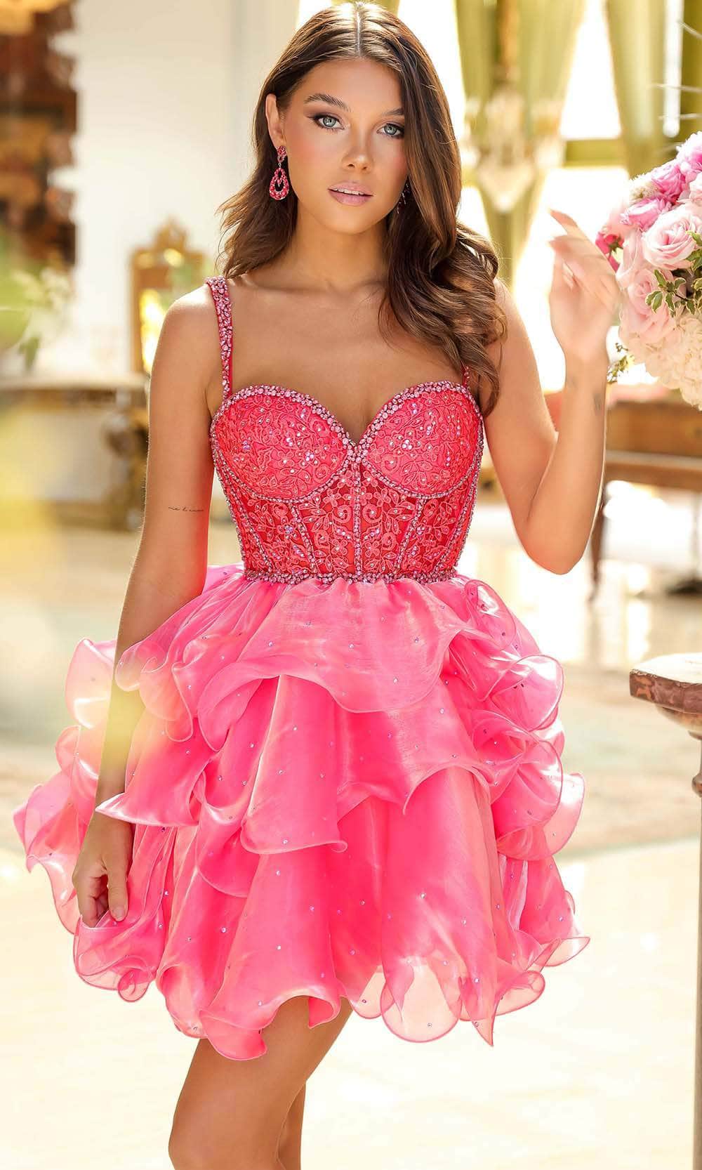 Ava Presley 29179 - Ruffled Tier Cocktail Dress