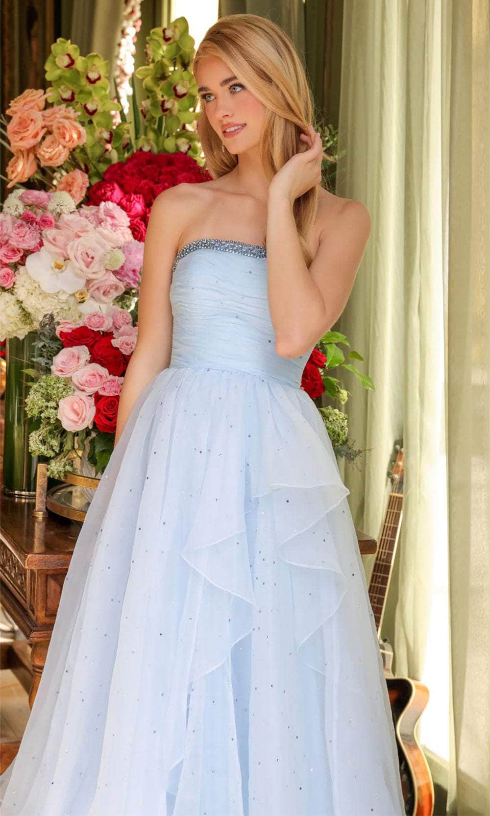 Ava Presley 29524 - Straight Neckline Layered Prom Gown