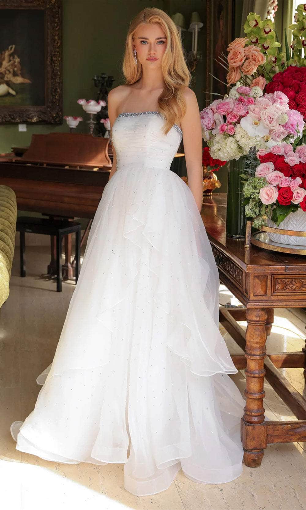 Ava Presley 29524 - Straight Neckline Layered Prom Gown