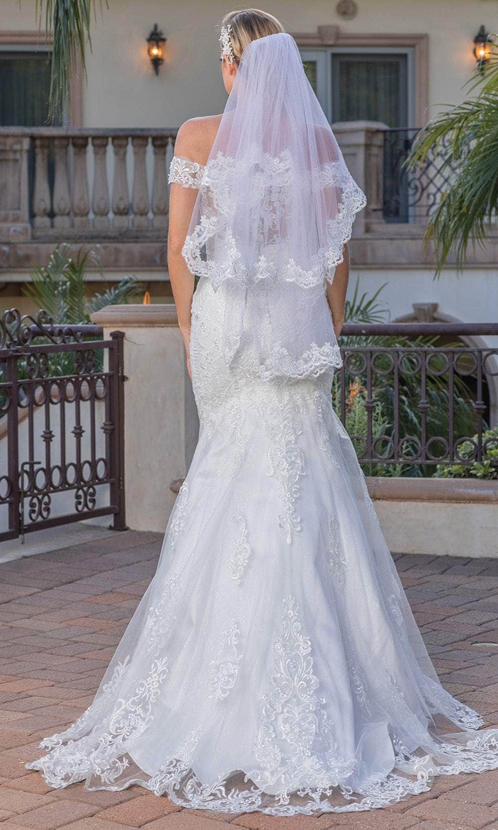 Dancing Queen Bridal 0248 - Straight Neckline Embroidered Mermaid Gown
