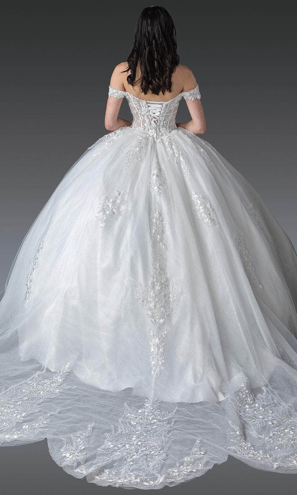 Dancing Queen Bridal 0275 - Sequin Embroidered Off Shoulder Ballgown