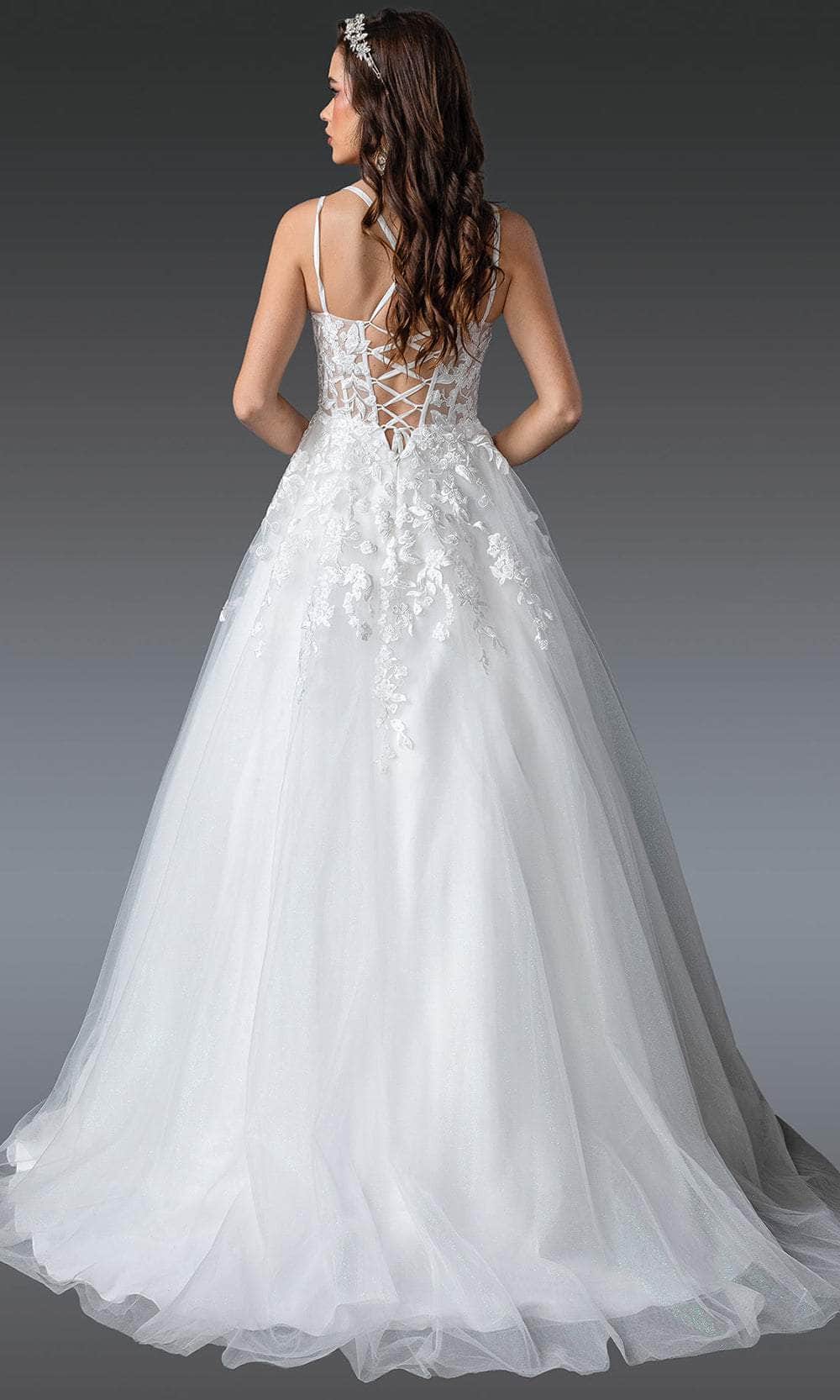 Dancing Queen Bridal 0281 - Sheer Corset Lace A-line Gown
