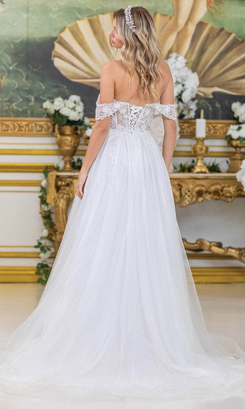 Dancing Queen Bridal 0297 - Lace Appliqued Corset A-line Dress