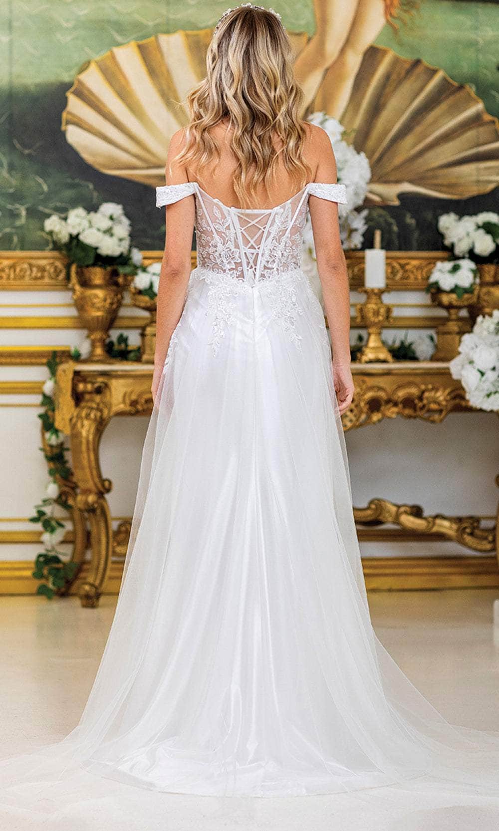 Dancing Queen Bridal 0298 - Sweetheart Sheath Gown with Overskirt