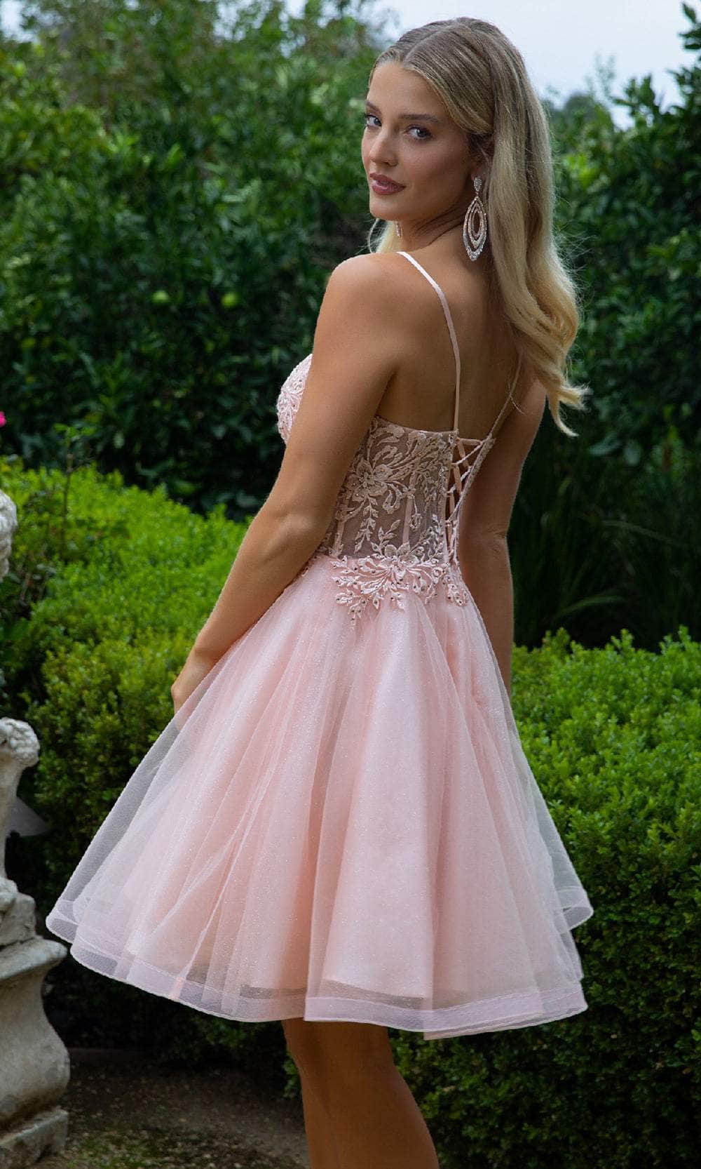 Elizabeth K GS3515 - Applique Sweetheart Cocktail Dress