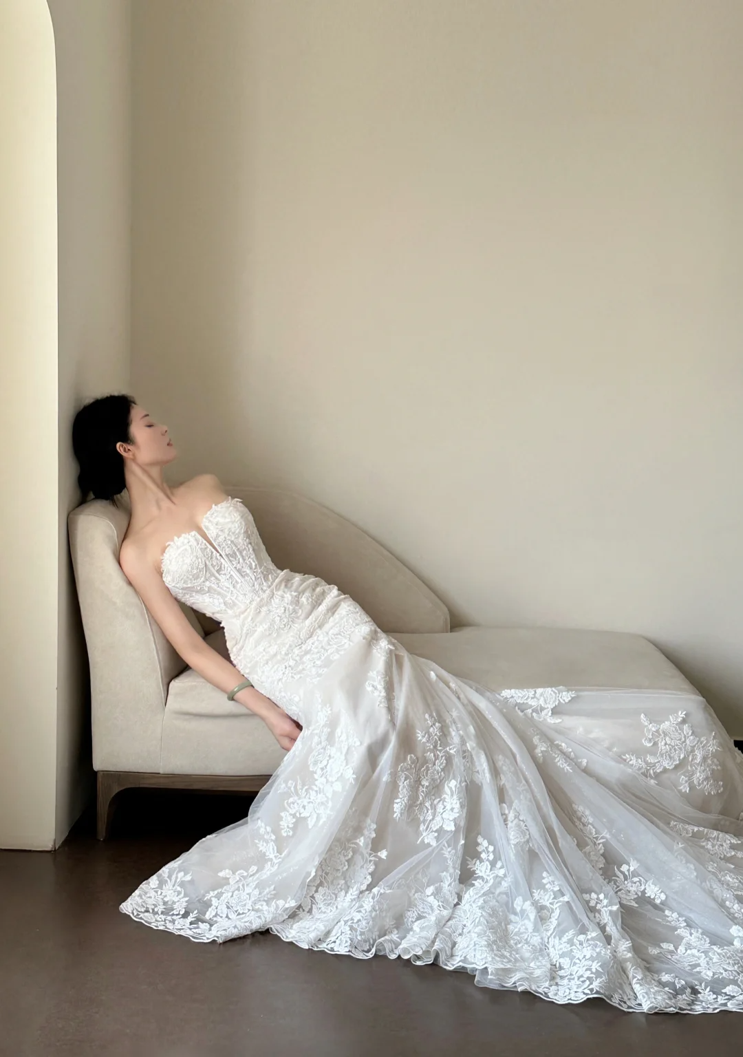 Luxury Women's Elegant Wedding Dresses Lace Side Split Sexy Princess Bridal Gown fg7317