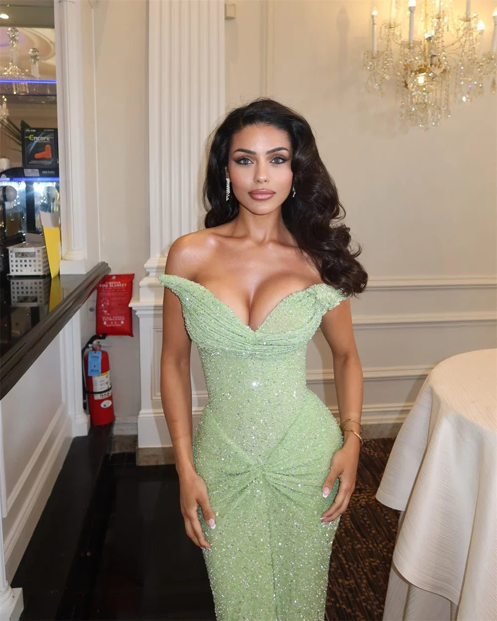 Green Elegant Long Party Dress Prom Dress New Arrive Mermaid Evening Dress fg8020
