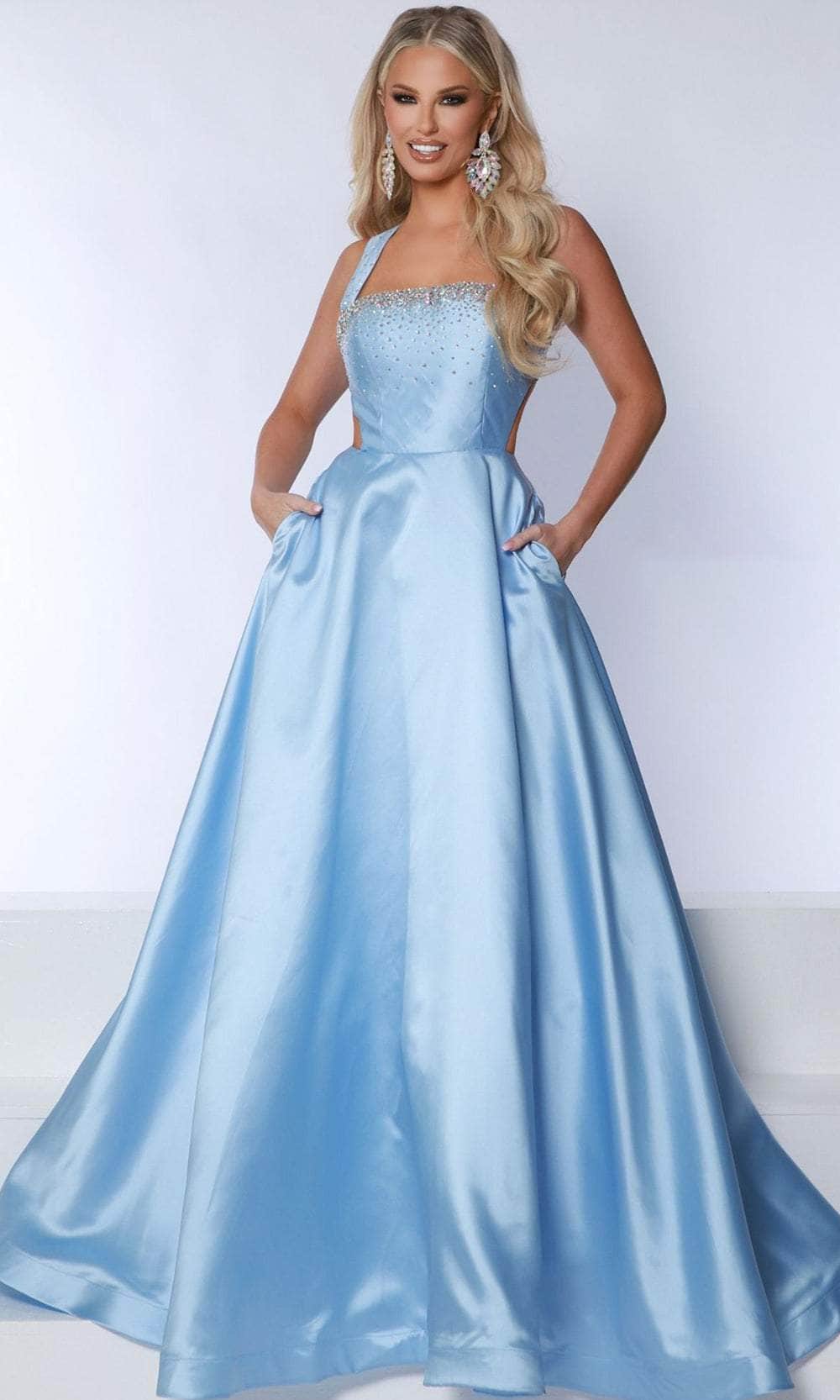 Johnathan Kayne 3050 - Square Neck Pleated A-Line Prom Gown Special Occasion Dress