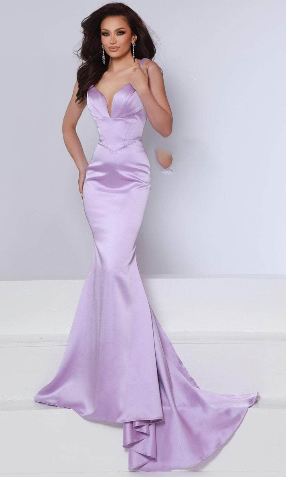Johnathan Kayne 3054 - Mermaid Skirt V-Neck Mikado Prom Gown Special Occasion Dress
