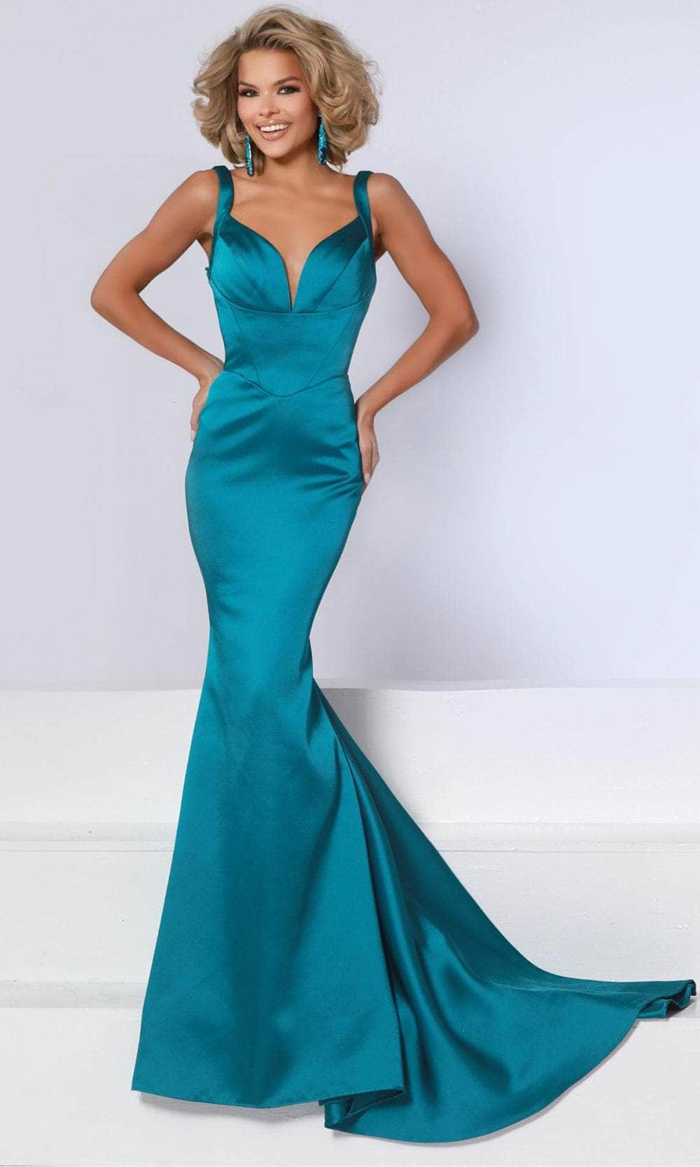Johnathan Kayne 3054 - Mermaid Skirt V-Neck Mikado Prom Gown Special Occasion Dress