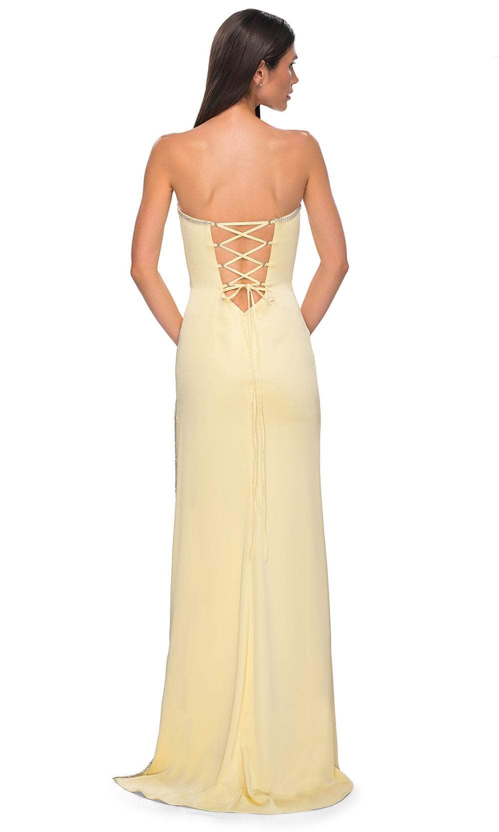 La Femme 32799 - Strapless Lace-Up Back Prom Gown