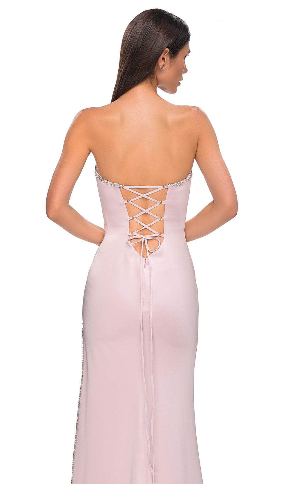 La Femme 32799 - Strapless Lace-Up Back Prom Gown