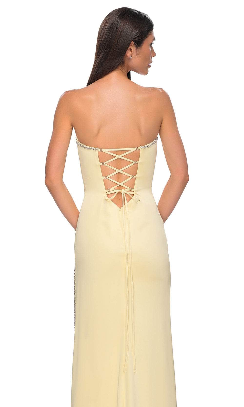 La Femme 32799 - Strapless Lace-Up Back Prom Gown