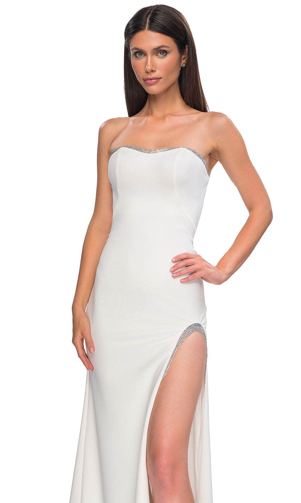 La Femme 32825 - Strapless Fitted Bodice Prom Gown
