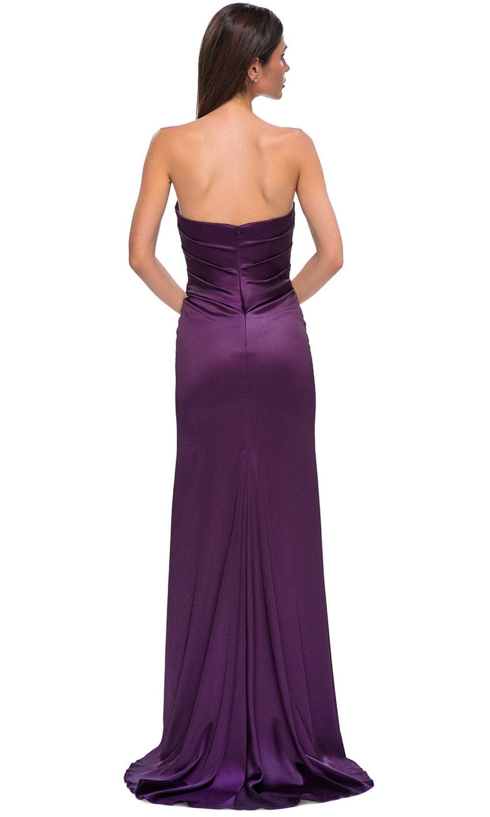 La Femme 32896 - Ruched Bodice Sheath Prom Gown