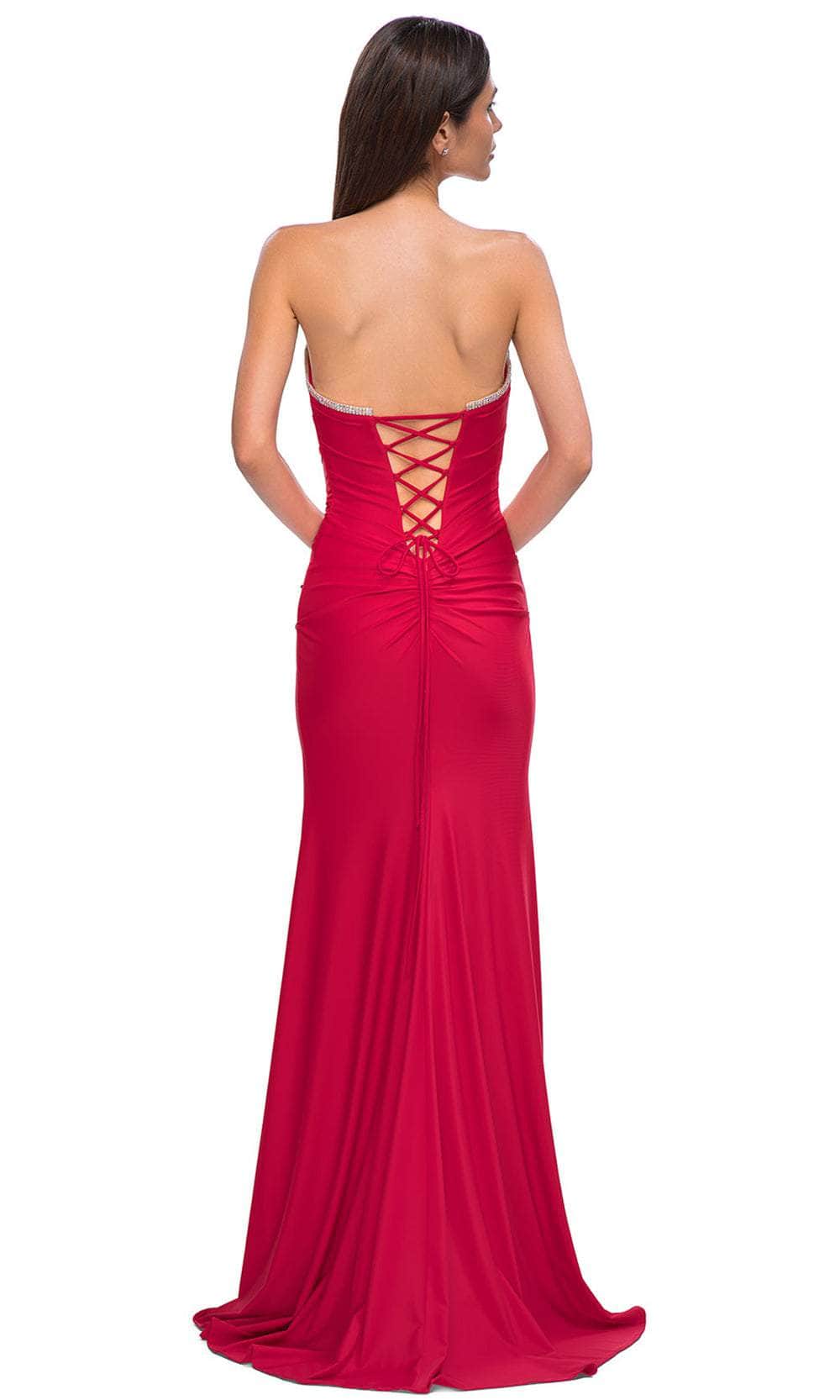 La Femme 32931 - Rhinestone Trim Strapless Prom Gown