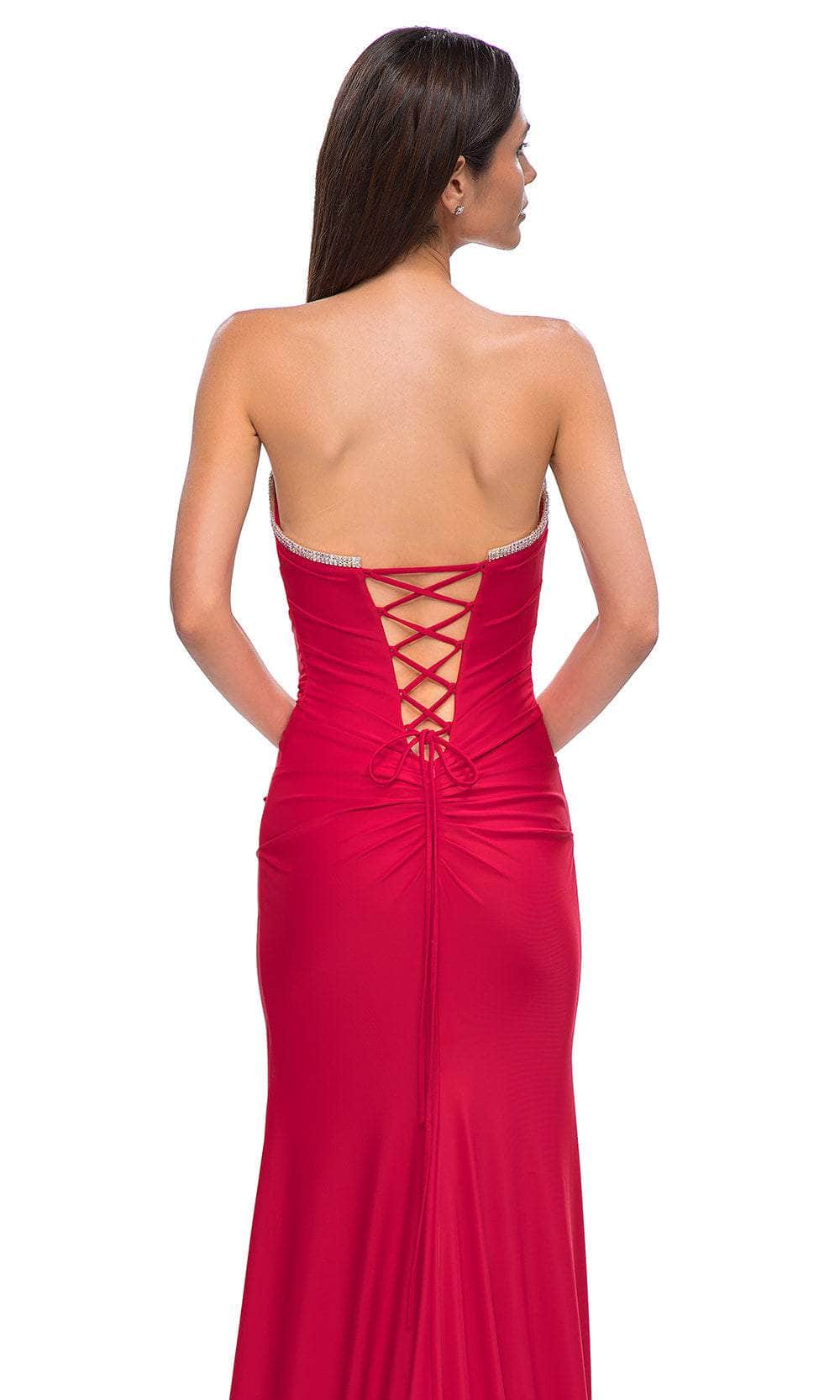 La Femme 32931 - Rhinestone Trim Strapless Prom Gown