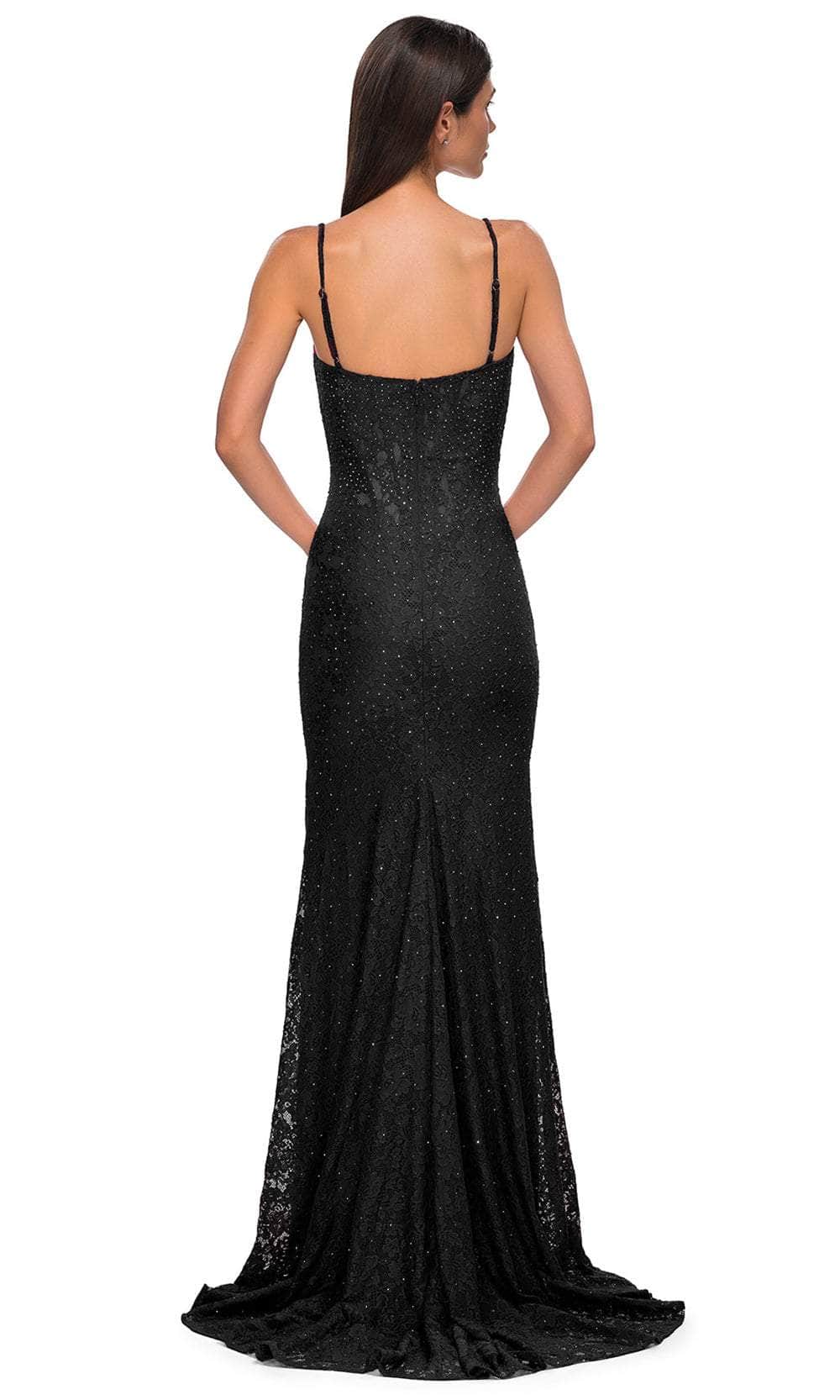 La Femme 32933 - Rhinestone-Embellished Lace Sleeveless Prom Gown