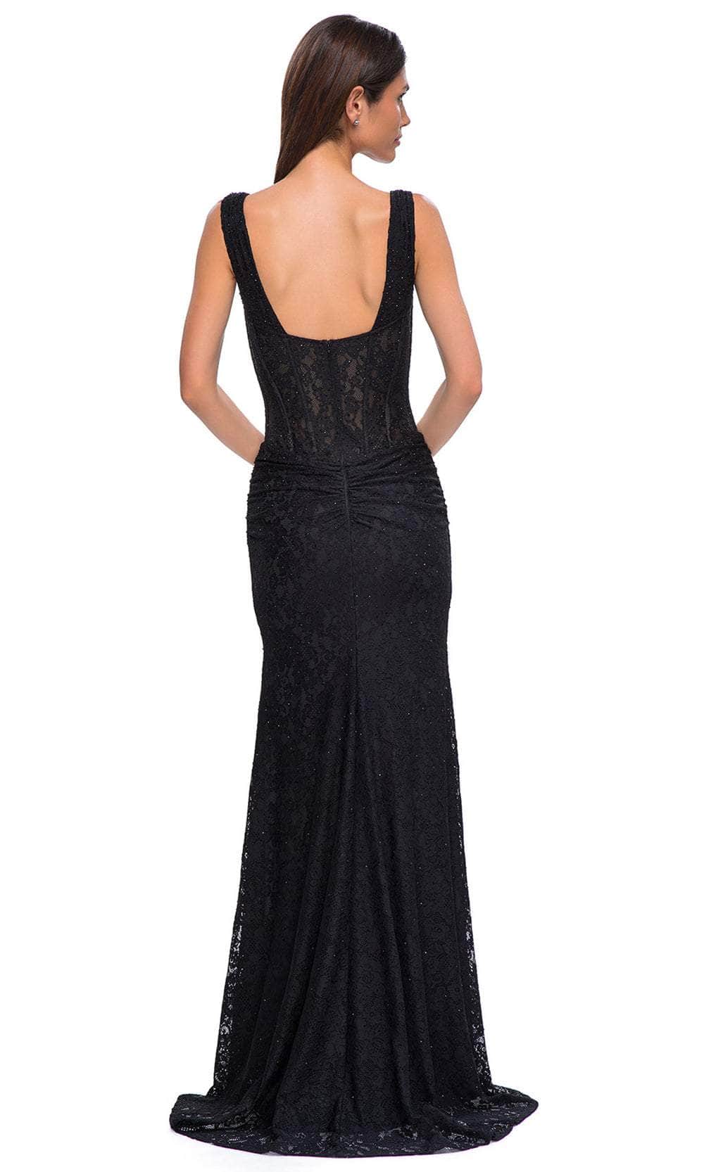La Femme 32943 - Lace Bodice Wide Straps Prom Gown
