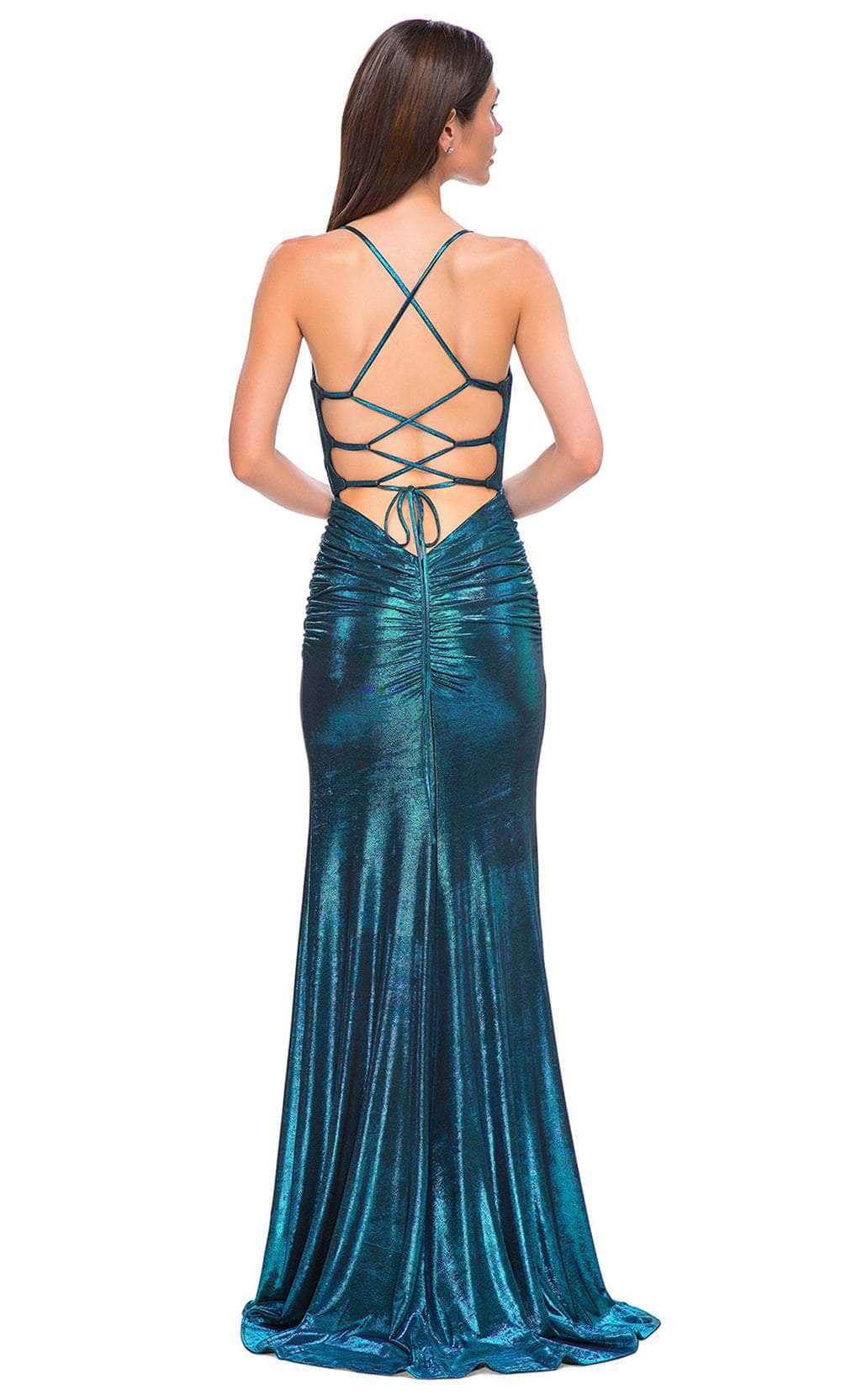 La Femme 32945 - Sleeveless Ruched Detailed Prom Gown