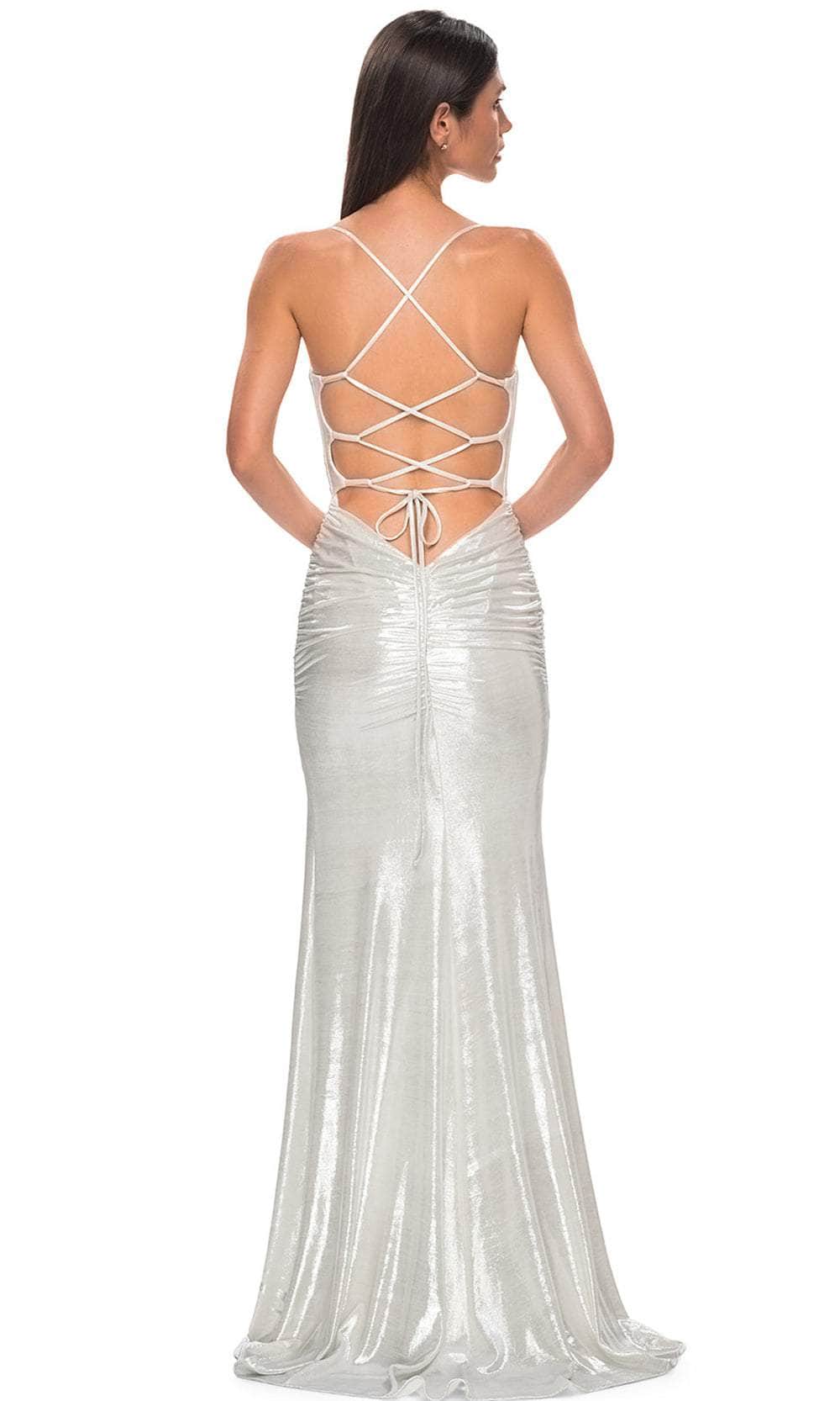 La Femme 32945 - Sleeveless Ruched Detailed Prom Gown