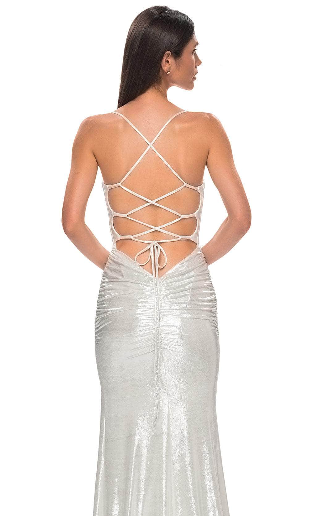 La Femme 32945 - Sleeveless Ruched Detailed Prom Gown