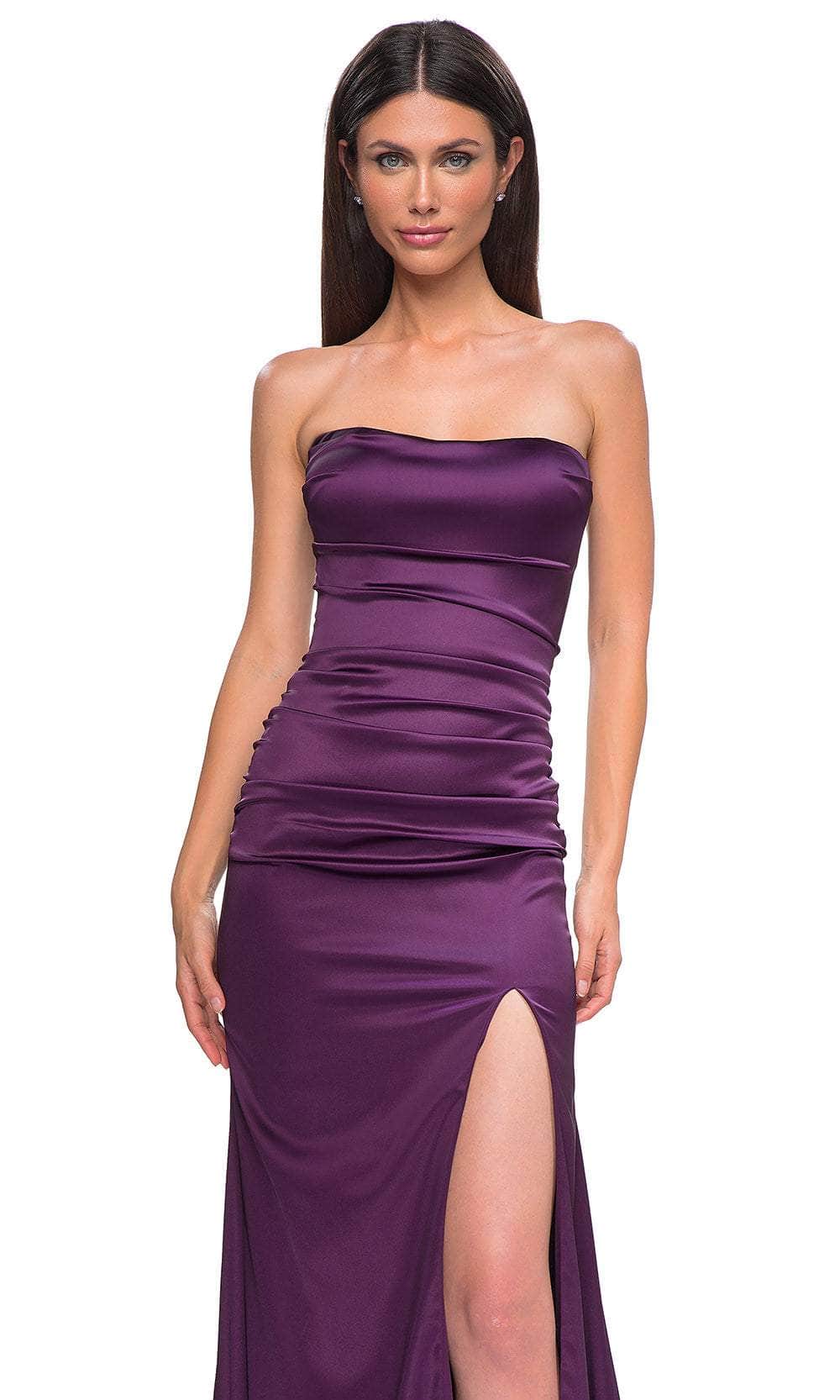 La Femme 32952 - Semi-Sweetheart Ruched Bodice Prom Gown