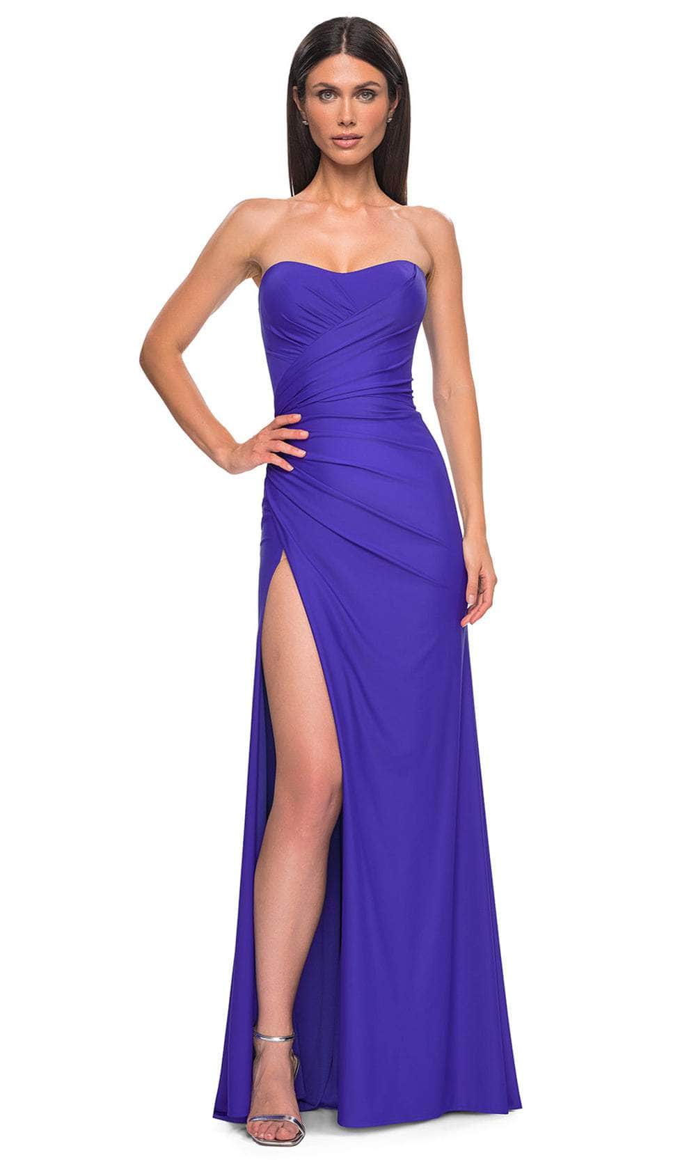 La Femme 33012 - Ruched Strapless Fitted Prom Gown Special Occasion Dress