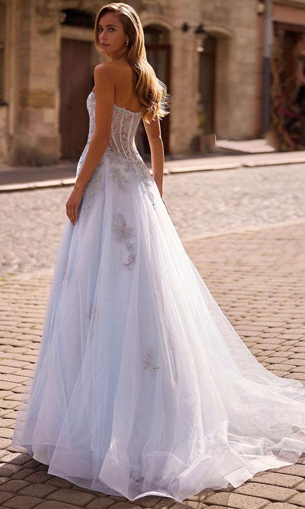 La Femme 33028 - Semi-Sweetheart Rhinestone Encrusted Prom Gown