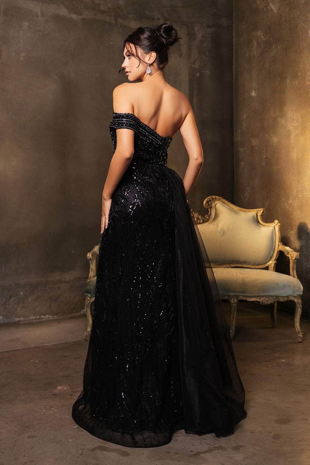 May Queen RQ8178B - Sweetheart Beaded Dress with Feather Accent