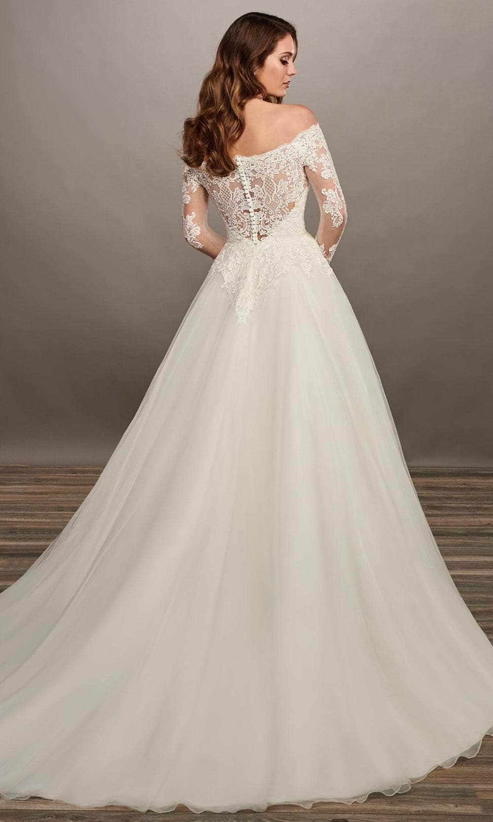 Rachel Allan MB2070 - Off-the-Shoulder Lace A-line Gown