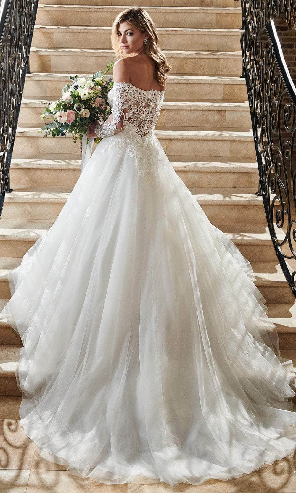 Rachel Allan MB2070 - Off-the-Shoulder Lace A-line Gown