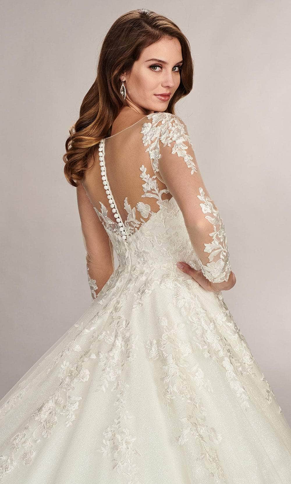 Rachel Allan MB3079 - Embroidered Illusion Neckline Wedding Gown