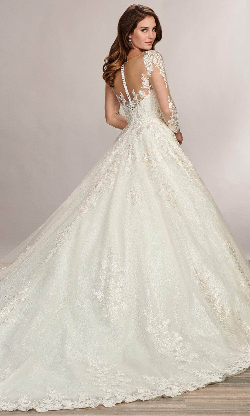 Rachel Allan MB3079 - Embroidered Illusion Neckline Wedding Gown