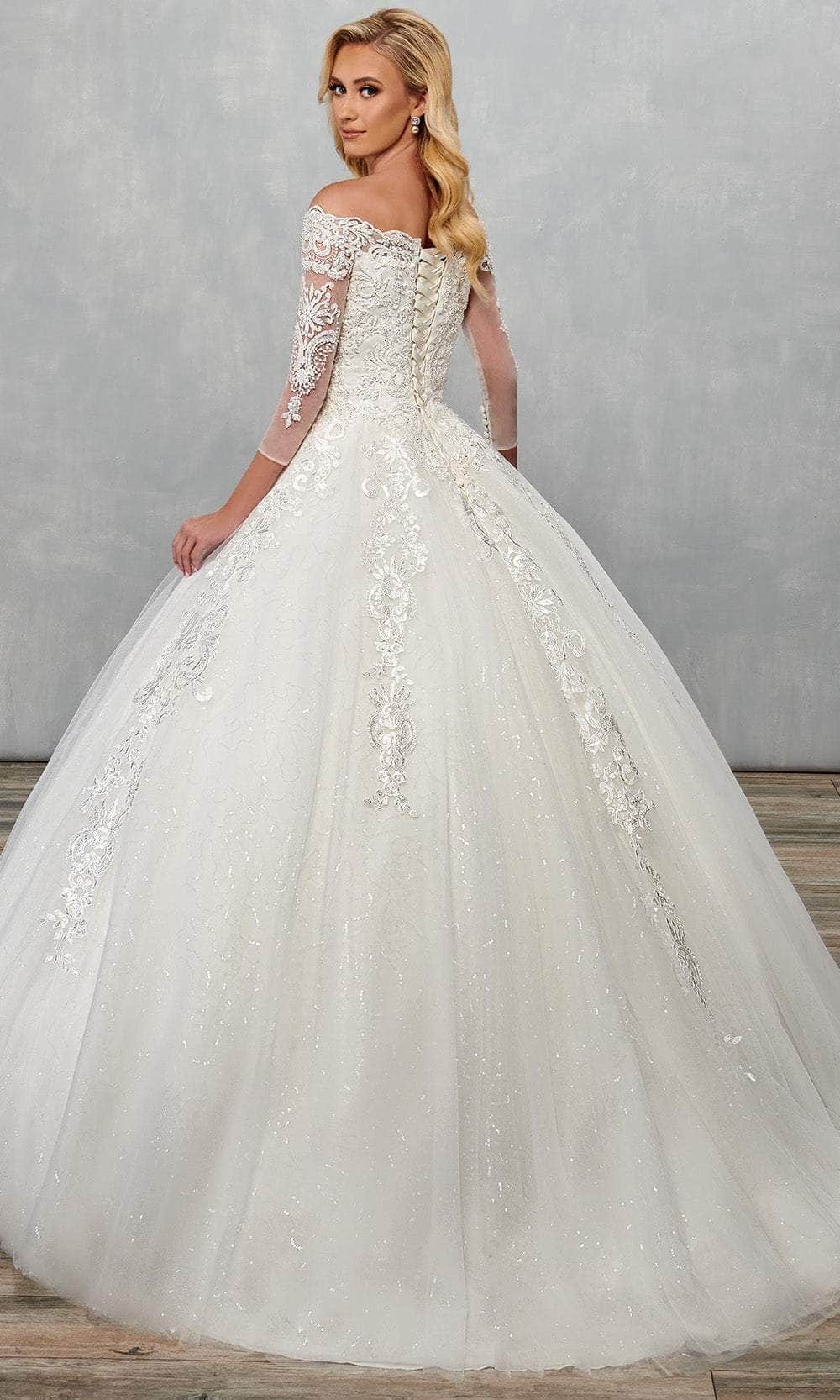 Rachel Allan MB6072 - Off-Shoulder Glitter Tulle Wedding Dress